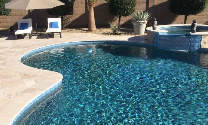 Coyote Lakes House | Get away to sunshine! Home to rent with pool jacussi in backyard on golf course