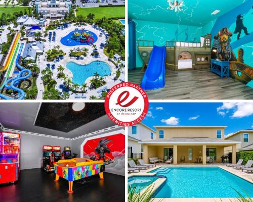 West Kissimmee House | Glorious Home Near Disney With Game Room, Themed Rooms, Waterpark & Resort Access At Encore Resorts Reunion - 7643Wi