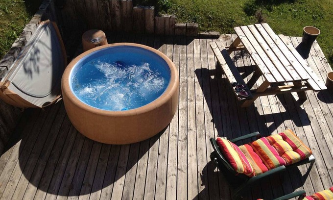 Les Gets Ski Chalet | Gorgeous CHALET, stunning views 80 meters from the ski slopes hot tub, parking."