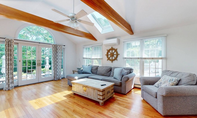 Sandwich House | Gorgeous dog-friendly home with private, heated pool, furnished patio, porch