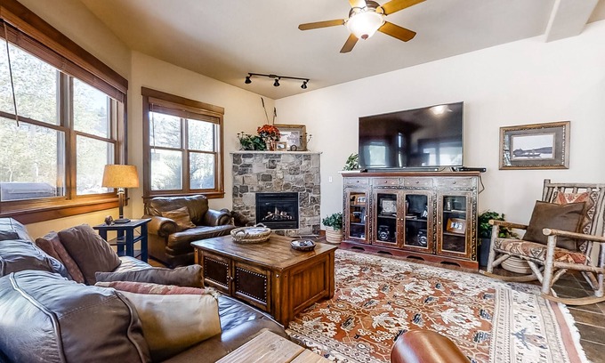 Steamboat Springs House | Gorgeous & roomy townhouse with pool, hot tub, chef's kitchen, & mountain view