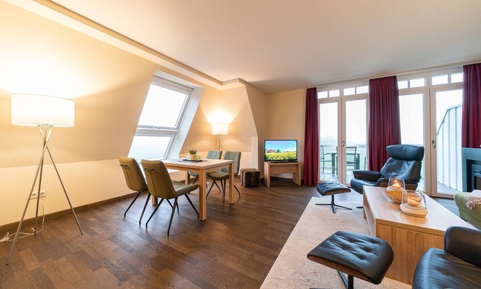 Wremen Apartment | Great top floor apartment close to the beach, sauna, two balconies with land & sea views
