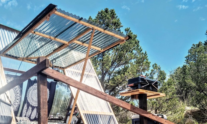 Canon City Cabin | Great views with relaxing deck.