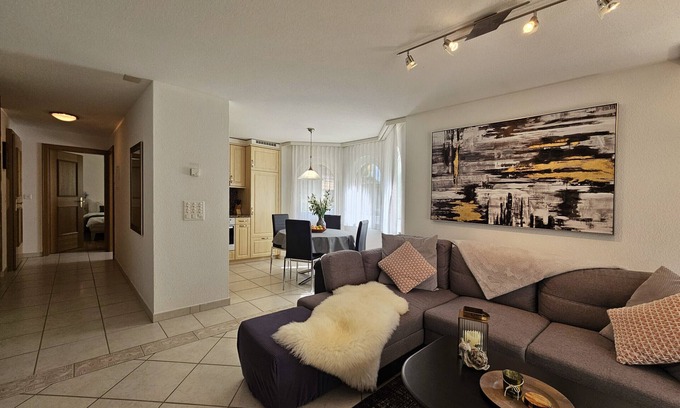 Saas-Fee Apartment | Ground Floor Apartment for Wellness Lovers in House Chateau