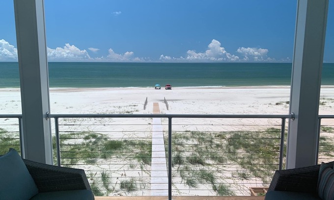 Port St. Joe House | Gulf Front Beach House with open concept and elevator and 220 ft boardwalk.
