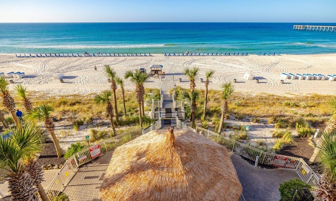 Panama City Beach Condo | Gulf front Calypso penthouse condo with stunning ocean views next to Pier Park!