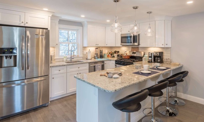 Newburyport House | Harborsides Neighbor: Cozy Fireplace, Garage, Walk to shops, rail trail - 3 Smart TVs Fast WiFi