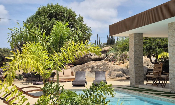 San Barbola Villa | Having your own rock hilltop right in your backyard offering stunning view