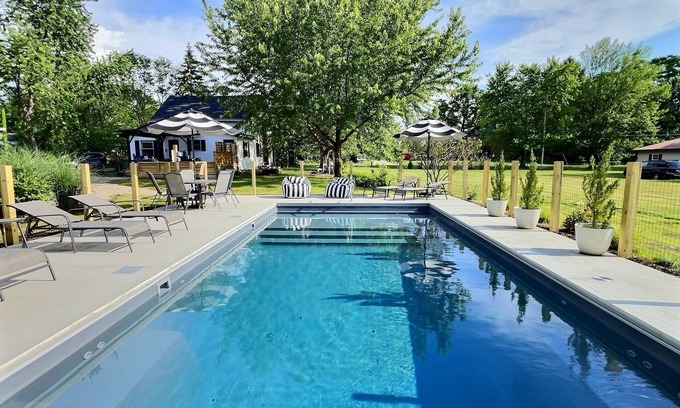 Sawyer House | Heart of Sawyer, private brand new pool & easy access to best of Harbor Country!