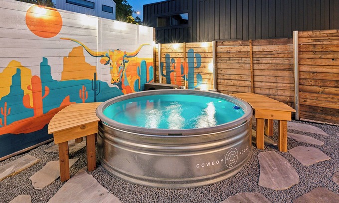 McKinley Heights House | Heated Cowboy Pool: Modern Austin Retreat