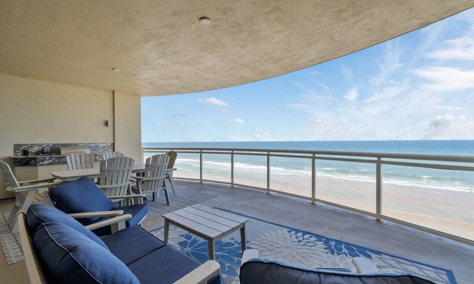 Daytona Beach Condo | High End Lux Condo With Oceanfront Massive Balcony