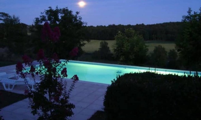 Grand-Brassac Other | Hillside Farmhouse With 12m x 6m Pool In Panoramic Countryside.