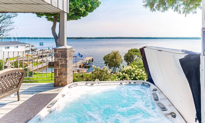Brockville House | Historic riverfront home near downtown with private hot tub, river views, & dock