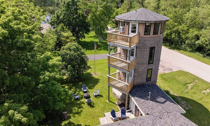 Fish Creek House | Historic Silo in Downtown Fish Creek at the entrance to Peninsula State Park
