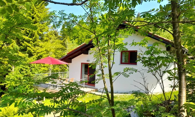 Neuschoenau House | Holiday Home 'Ferienhaus Waldhäuser' with Mountain View, Private Terrace and Wi-Fi