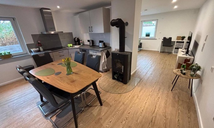 Schwerin House | Holiday Home 'Rehblick Schwerin' with Private Terrace, Wi-Fi and Air Conditioning