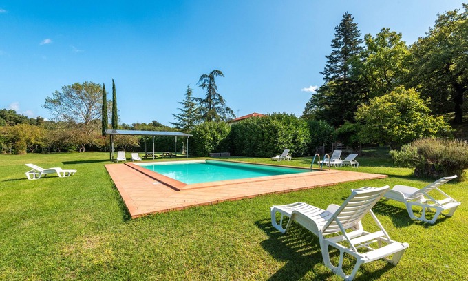Montieri Apartment | Holiday Home 'San Michele - Casa Rosa' with Mountain View, Shared Pool and Wi-Fi