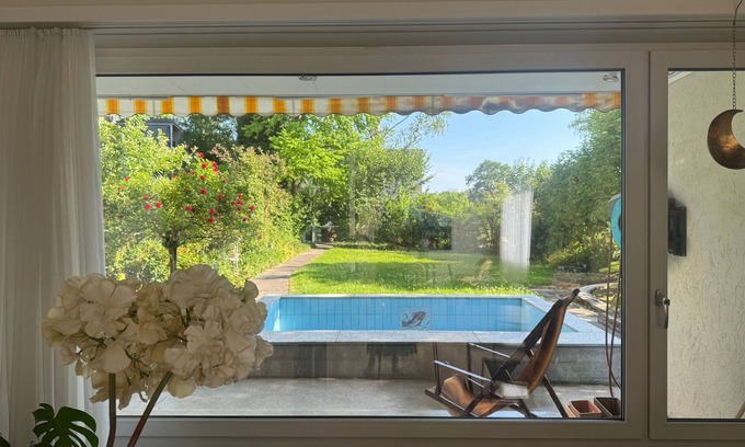 Wettswil House | Holiday home "Silent Escape" with sauna, paddling pool