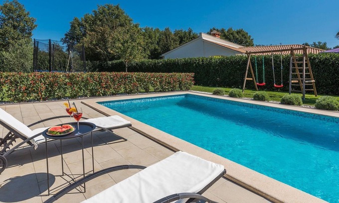 Sveta Nedelja Cabin | Holiday house with private pool, fenced garden and covered barbecue terrace