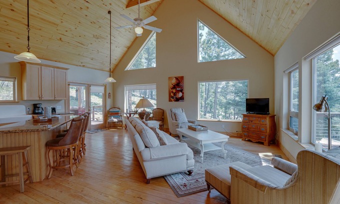 Angel Fire House | Home in the Woods with a Spacious Deck