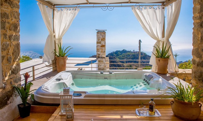 Anatoli House | Homerez - House 12 km away from the beach for 9 ppl. with jacuzzi at Anatoli