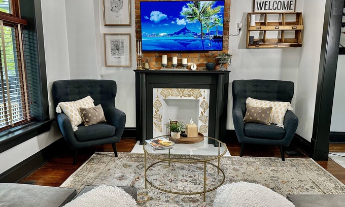 Weinland Park House | Hot Tub, Firepit, Cornhole, Foosball, King Beds, 2-car Garage, Walkable