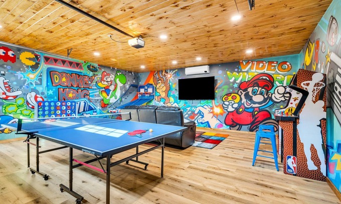 Sunday River Area Cabin | Hot Tub, Huge Game Room, Fire Pit, Sunday River, Mountain Views, Dog Friendly