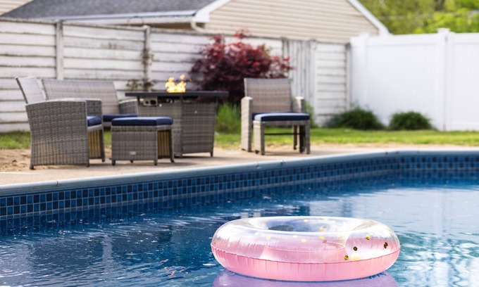 Saratoga Springs House | Hot Tub I Heated Pool Open Memorial Day I Game Room I Firepit I Close to Track