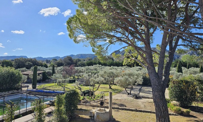Eygalieres Other | House 5 bdrs, air-con, 15x7m heated pool, gym, large grounds, olive grove, view