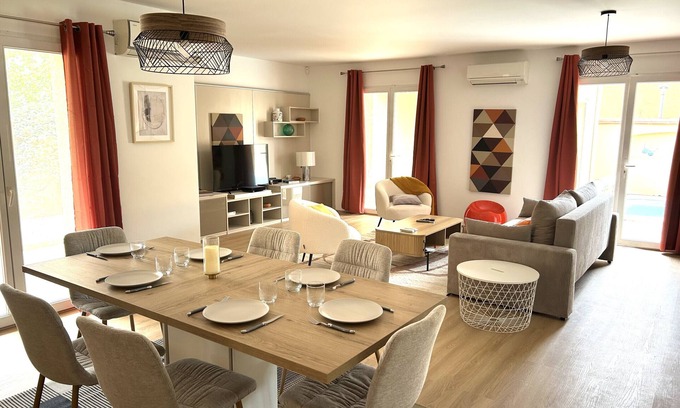 Villeneuve-de-la-Raho Villa | House for 8 with swimming pool