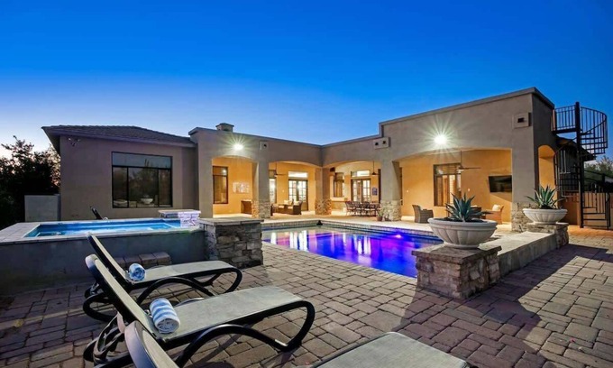 North Scottsdale House | HÓZHÓ Residence on Desert Views: Private Pool, Sport Court, Theatre