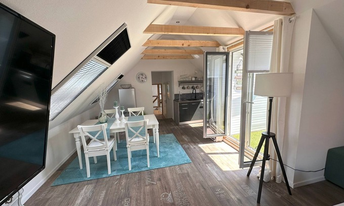 Reithamm Apartment | Huus an`t Koornfeld, attic apartment with loggia - Huus an`t Koornfeld