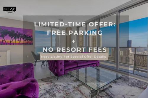 Hollywood South Central Beach Apartment | Hyde House - Luxury High Floor 2BR 2BA Apartment Suite with direct ocean view, roof top pool, resort amenities