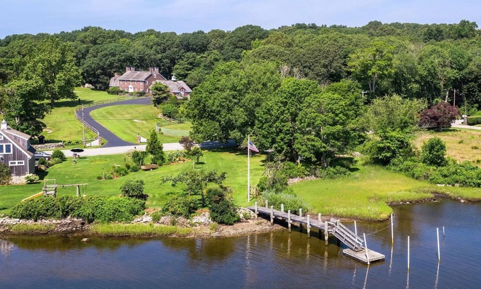 Mystic - New London House | Iconic Charming Estate Overlooking Cove with Water Access in Peaceful Stonington