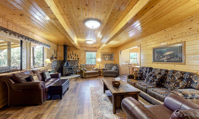 South Fork House | Ideal Gem on the River w/Wood-Burning Fireplace, Spacious Deck, & WiFi
