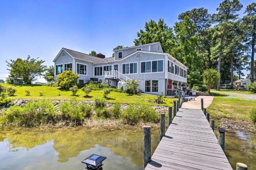 Reedville House | Idyllic Waterfront Home with Game Room and Dock