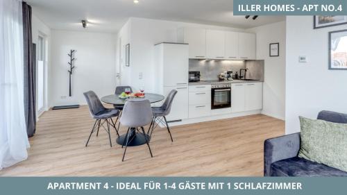 Voehringen Apartment | Iller Homes - 5 x Moderne Fewos je 1bis2 oder 1bis4 Pers mit Küche u Balkon - Parkplätze vorhanden