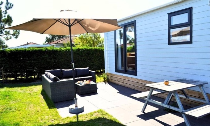 Hollum Ski Chalet | Inviting Dune Chalet in Hollum near Golf Course