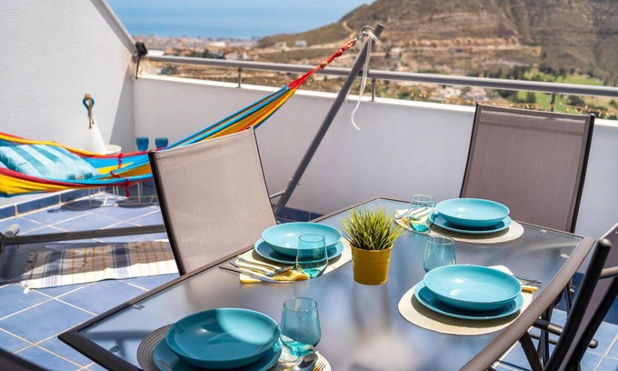 La Envia Apartment | Inviting vacation apartment with panoramic view from the terrace.