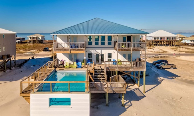 Dauphin Island House | Island Fever - Gulf Beach, POOL, 6 Bedrm/5 Bath, Handicap ramp, Sleep 20