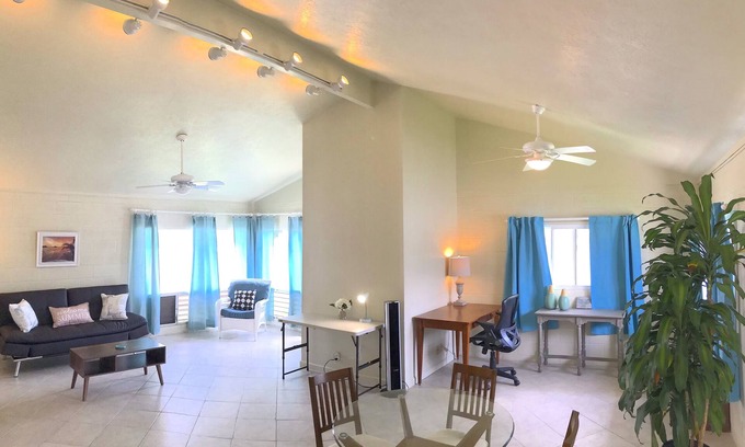Coconut Grove House | Kailua, vaulted ceiling, Office , yard, carport, BBQ, 15 min walk to beach