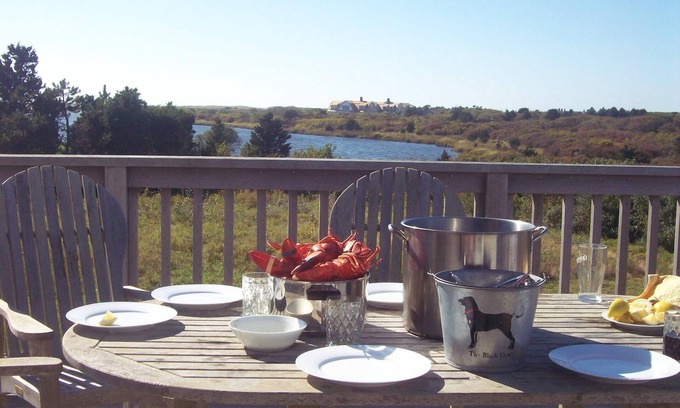 Katama House | Katama home with cove & ocean views. Surround yourself with nature and birdsong!