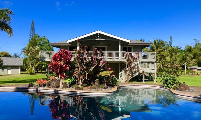 Kalihiwai House | Kauai's #1 Vacation Rental, Families, Pool, Spa, GYM, Pool Table, Pickle Ball
