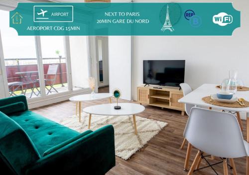 Aulnay-sous-Bois Apartment | L Échappée Bellini - Proche Paris - 15min Airport