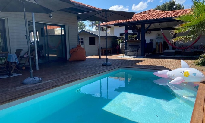 Mimizan-Plage House | L'oustau Coco 3, Piscine Entre Océan et Forêt