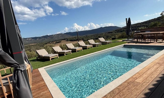 Sotta House | La Bergerie de Lison Swimming pool spa Panoramic view