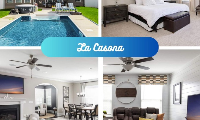 Lewisville House | La Casona: Pool, Hot Tub, King Bed, Theater Room, 17 min to Winston-Salem