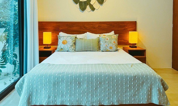 Ek Balam Village Apartment | La Linda Luxury Two Story Apartment Huge Terrace Next to the Pool