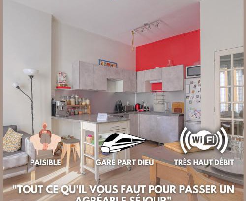 Part Dieu - Bir Hakeim Apartment | La Pause Lyonnaise