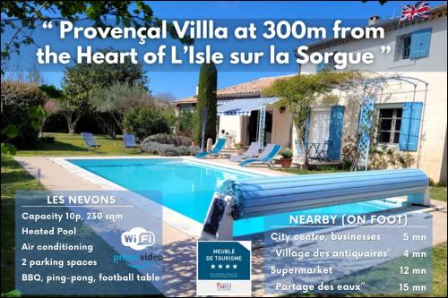 L'Isle-sur-la-Sorgue Villa | La Villa des Lavandes - A 300m du Centre, au calme, et au vert !